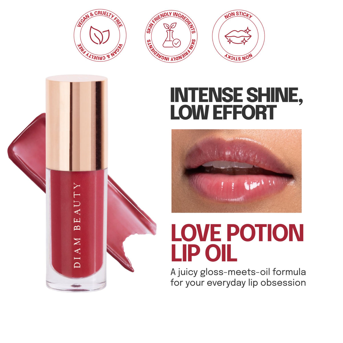 Love Potion Lip Oil Gloss - Strawberry | 5 ml